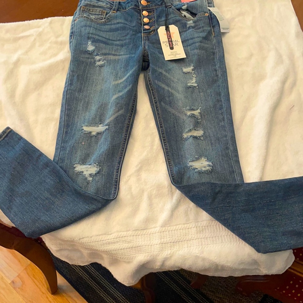 Brand new with tags imperial star skinny high rise soft stretch jeans- size 12